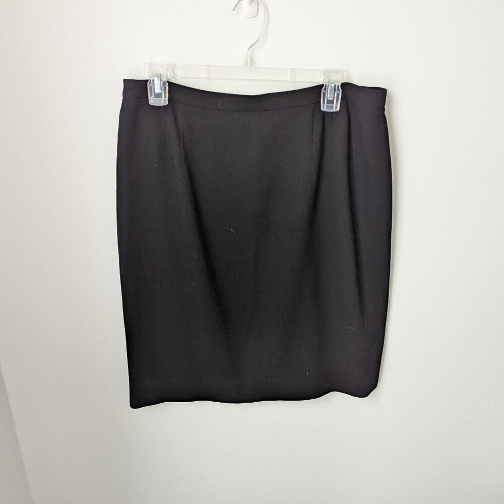 Luca Luca by Luca Orlandi Women's 100% Wool Black Luxury Skirt, 16